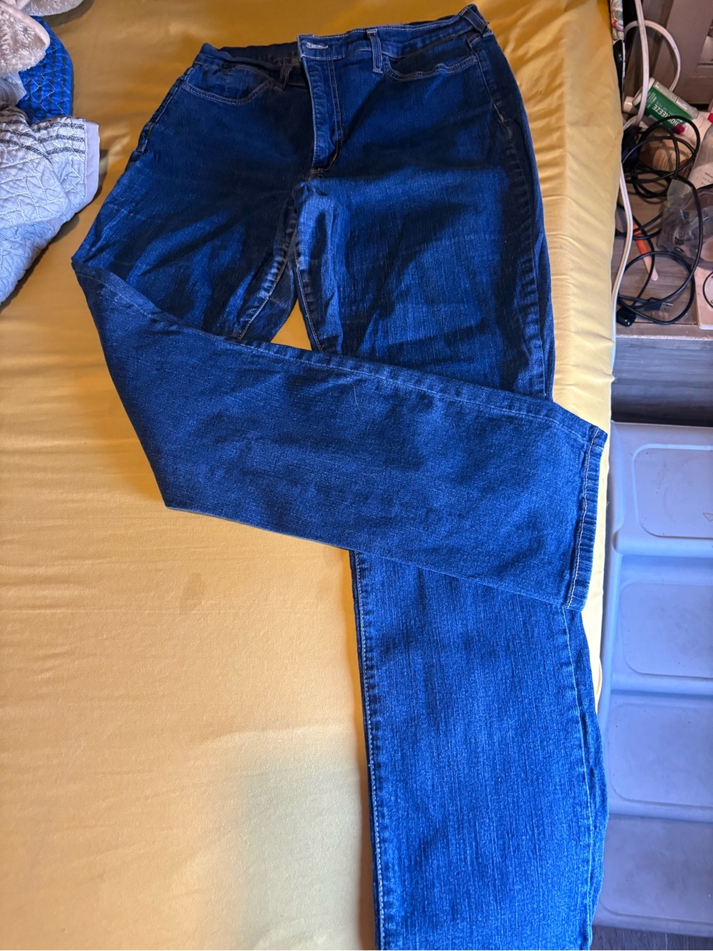 NYDJ Women's Straight-Leg Jeans in Deep Blue Wash